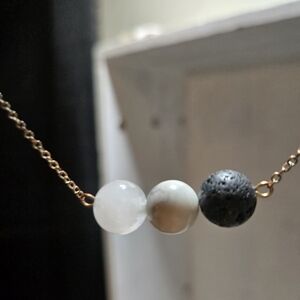 3 Stone Adjustable Necklace